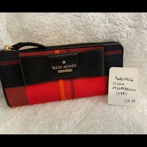 kate spade New York Julia Street Plaid Nisha Wallet